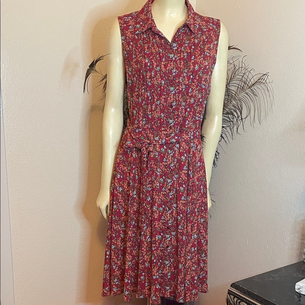 Nanette Lepore Red Floral Midi Dress
